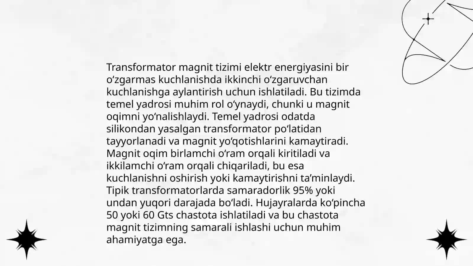 Transformatorlarda magnitlovchi kuchlar tenglamasi 4