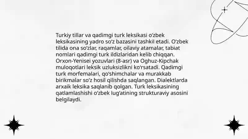 Oʻzbek tili leksikasining tarixiy taraqqiyoti 4