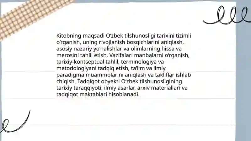 "O‘zbek tilshunosligi tarixi" 4