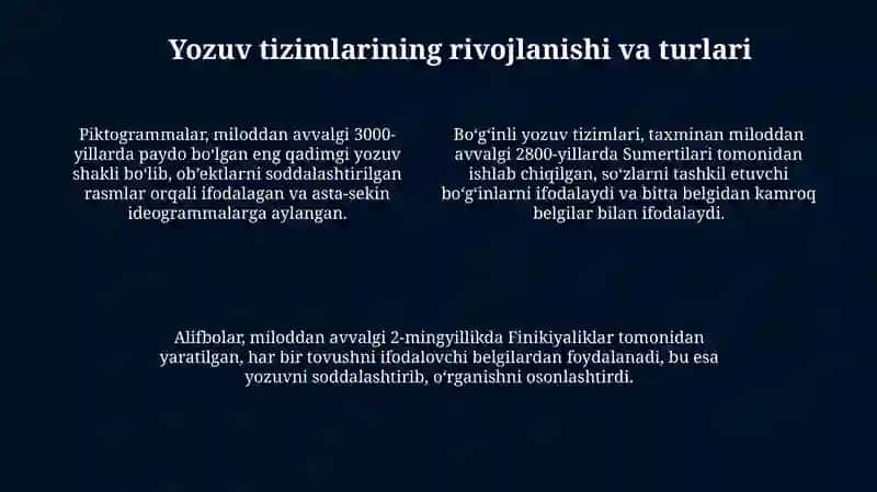 Yozuv va uning taraqqiyoti 4