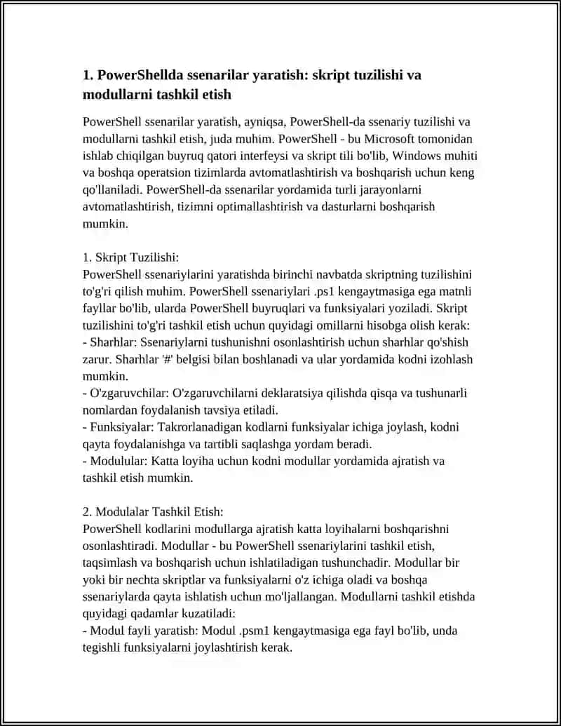 POWERSHELLDA SSENARIYLAR YARATISH 4
