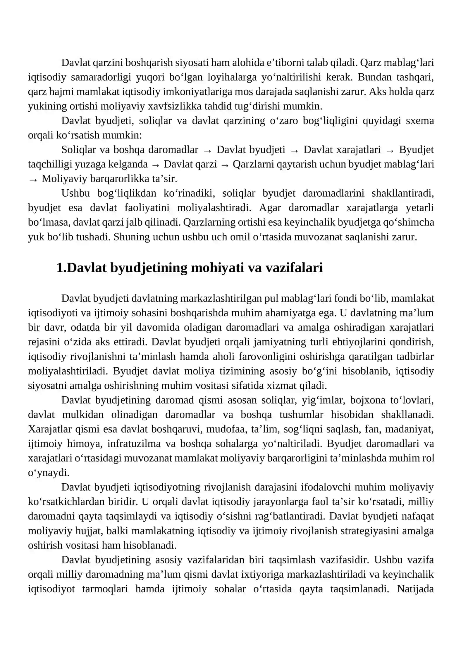 Davlat byudjeti, solinlari va davlat qarzi 4