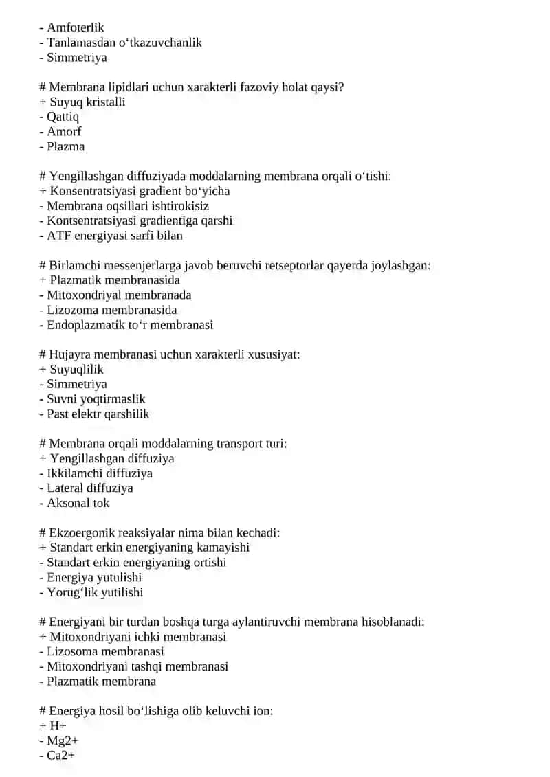 Biokimyo oraliq savollar 4