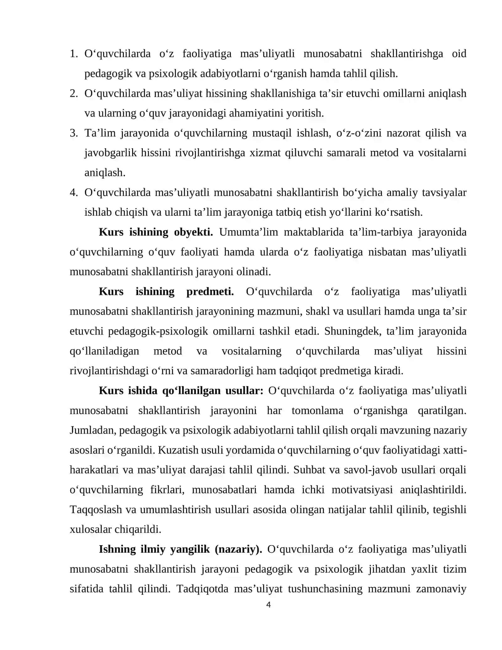 Mas’uliyatning shakllantirilishi va rivojlantirilishi 4
