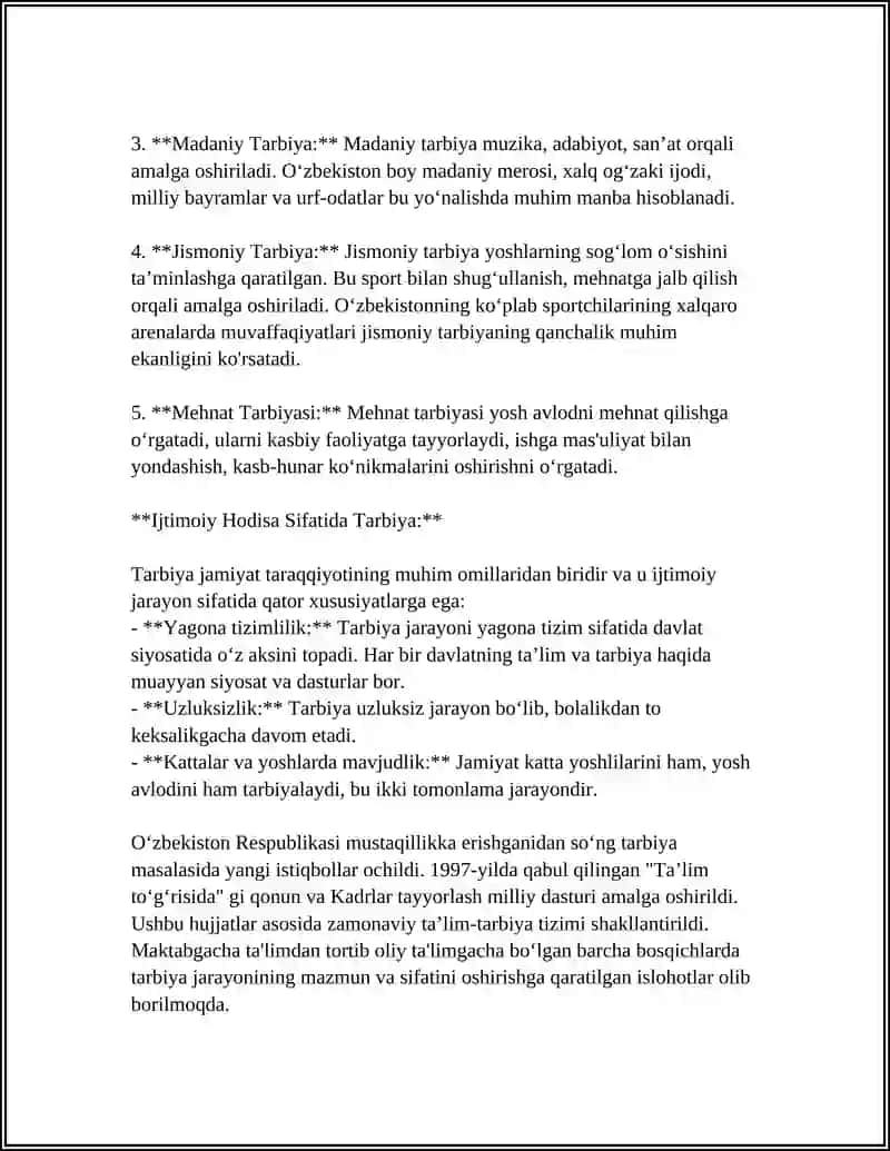 Tarbiya Ijtimoiy Hodisa: Mohiyati va Tamoyillari 4