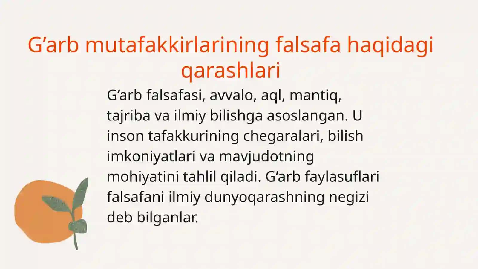 FALSAFANING MOHIYATIGA OID SHARQ VA G’ARB MUTAFAKKIRLARINING FIKRLARI 4