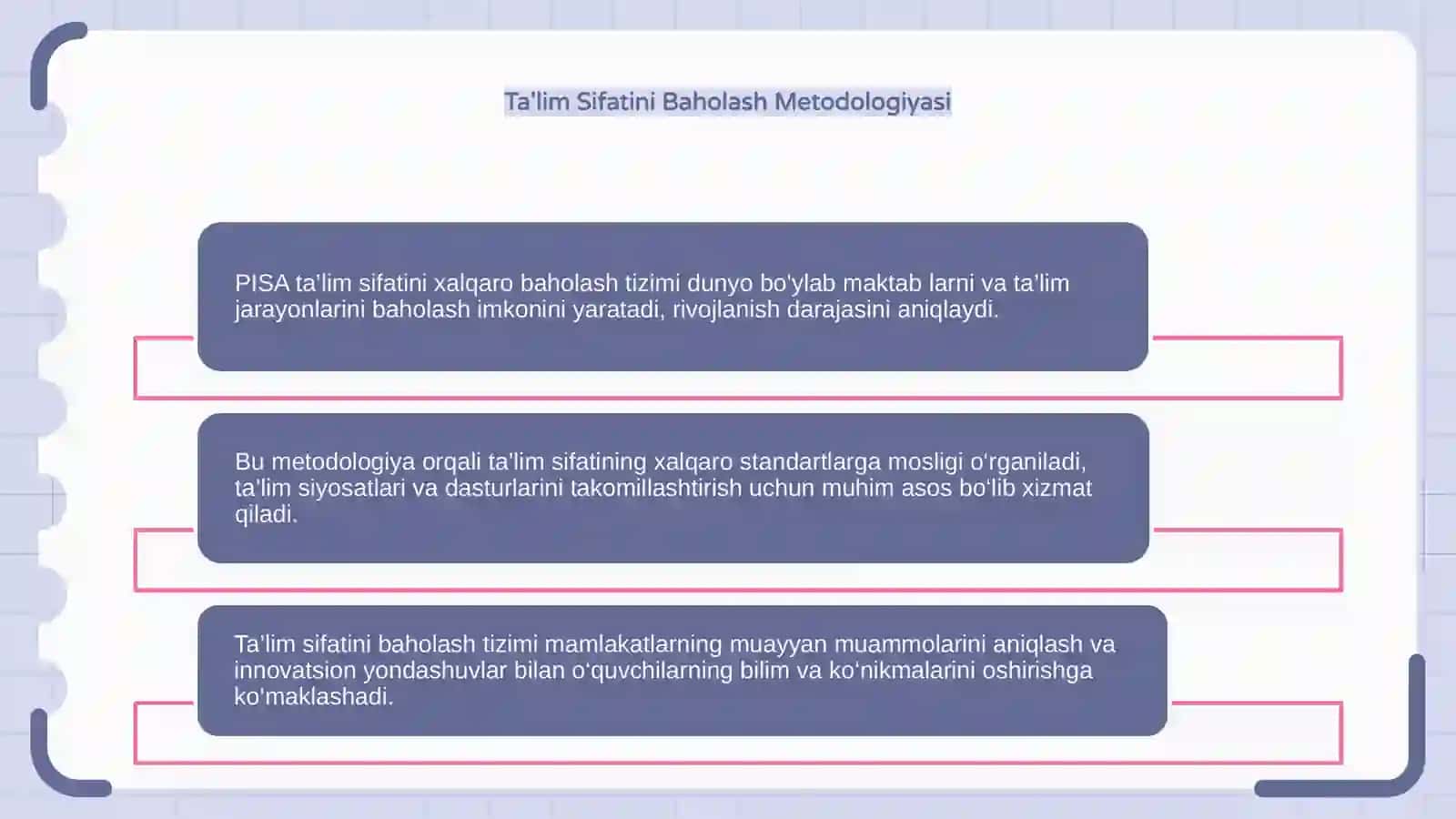 PISA Ta’lim sifatini xalqaro baholash tizimi 4