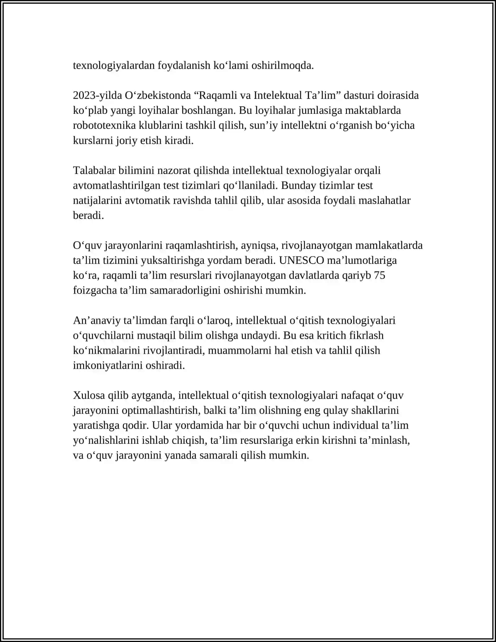 MUAMMOLI O‘QITISH TEXNOLOGIYALARLI 4