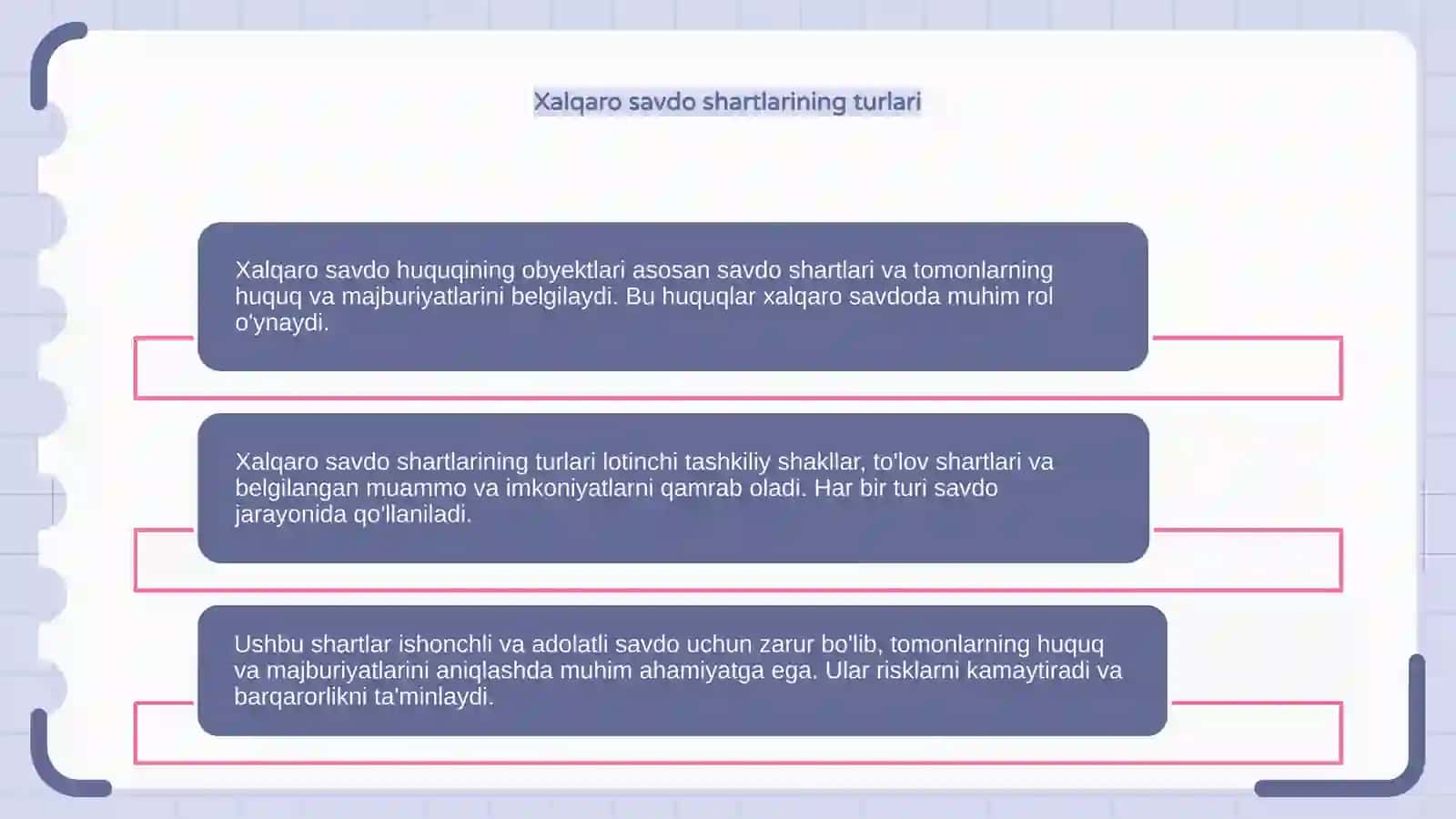 Xalqaro savdo huquqining obyektlari 4