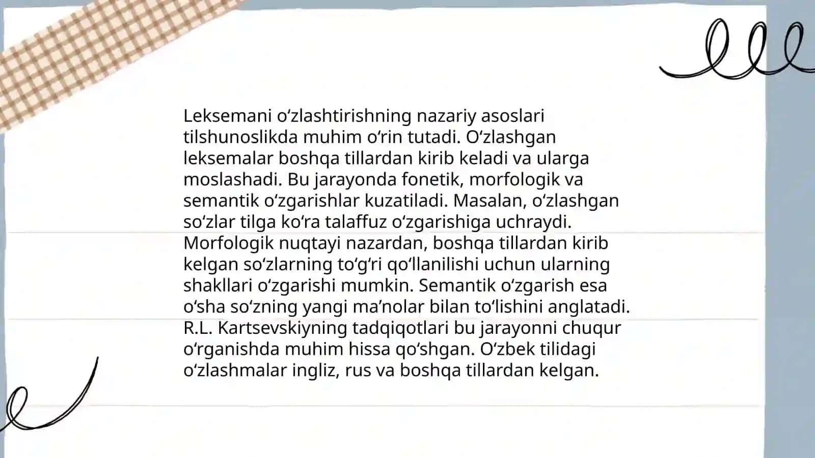 Leksemani o'zlashtirish 4