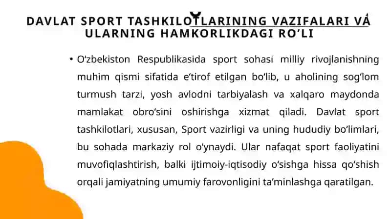 Davlat va nodavlat sport tashkilotlari o‘rtasidagi hamkorlikning samarali shakllari 4