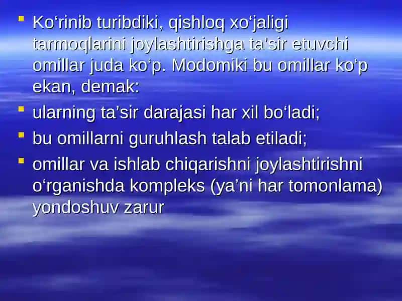 I.Bob. Qishloq xo`jaligini gеografik o`rganishning nazariy masalalari 4
