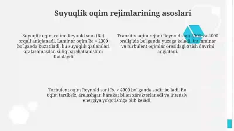 4 Suyuqlik muhitlarida aralashtirish jarayonlari va suyuqliklarning harakat rejimini aniqlash 4