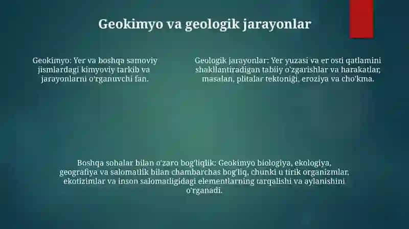 Kimyo Fanining Boshqa (Biologiya, Ekologiya, Geografiya Va Hk.) Fanlar Bilan Bog'Liqligi Bo'Yicha Ma'Lumotlar Yozish 4