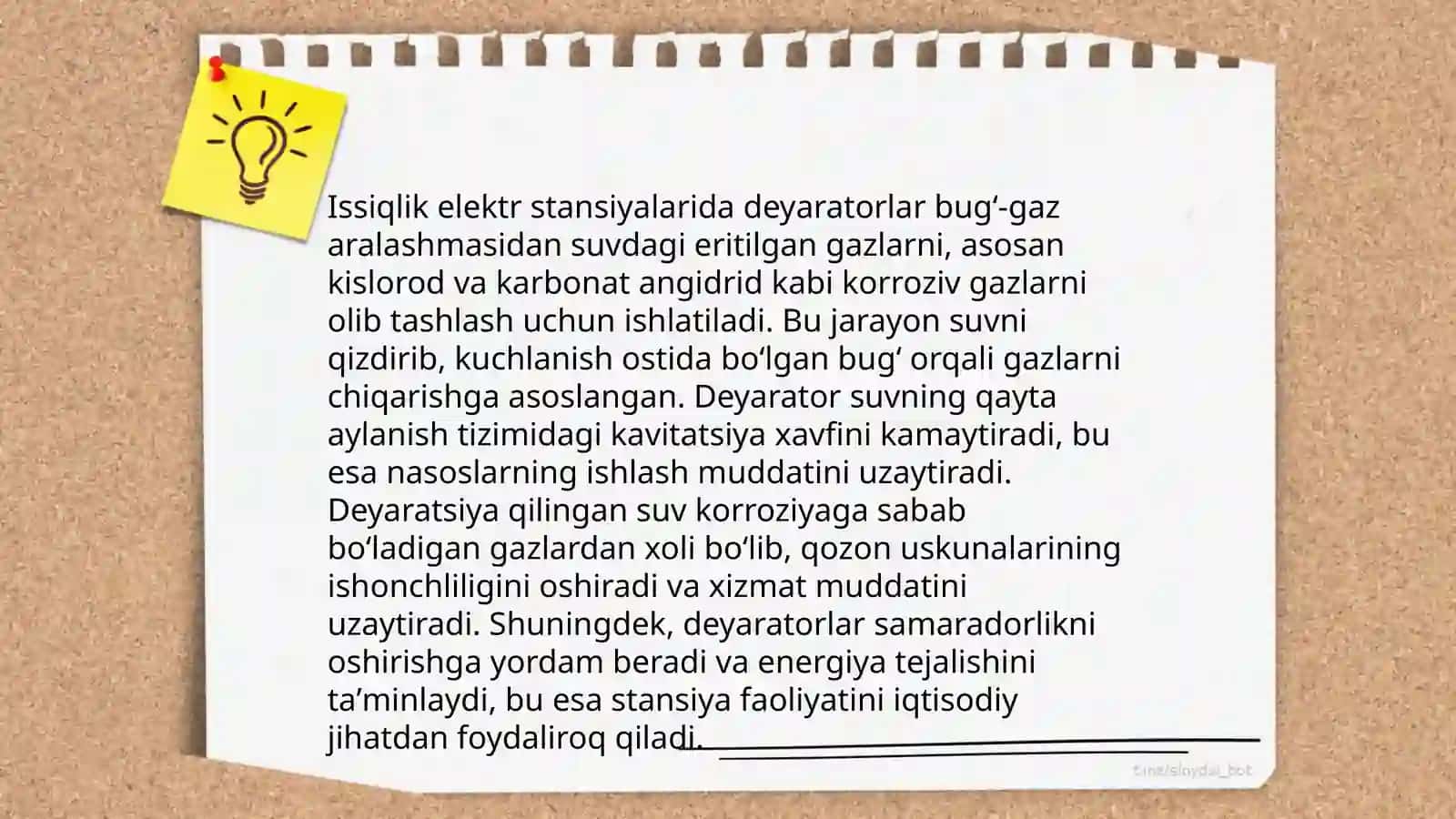 Deaeratorlar va ularning issiqlik chizmasidagi elektr stantsiyalari 4