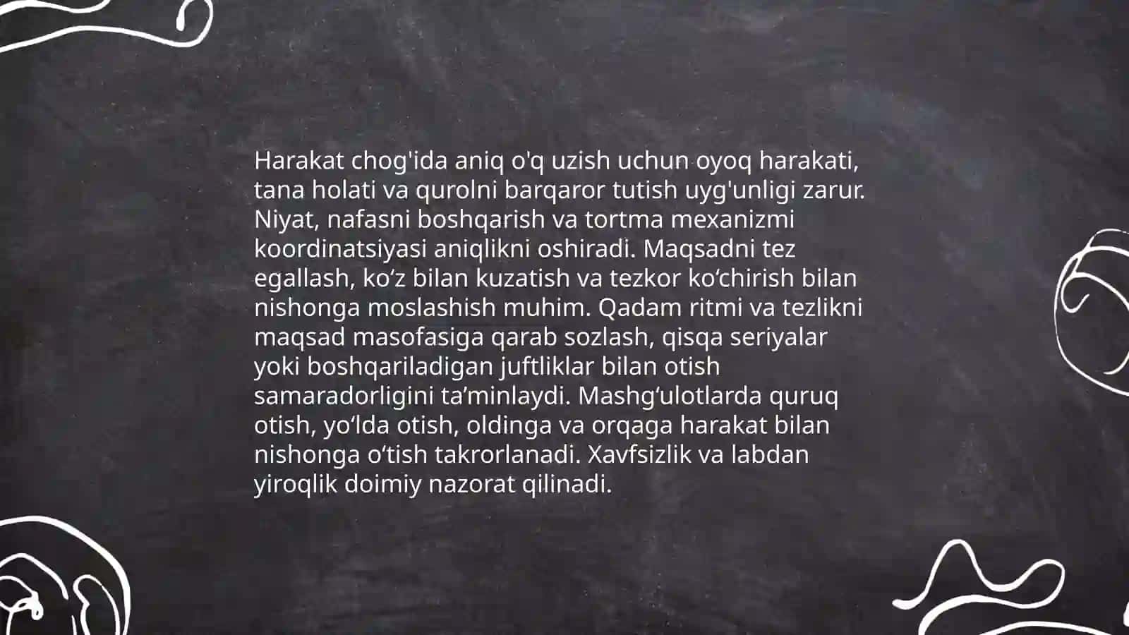 Yakka taktik harakatlarga o'rgatish 4