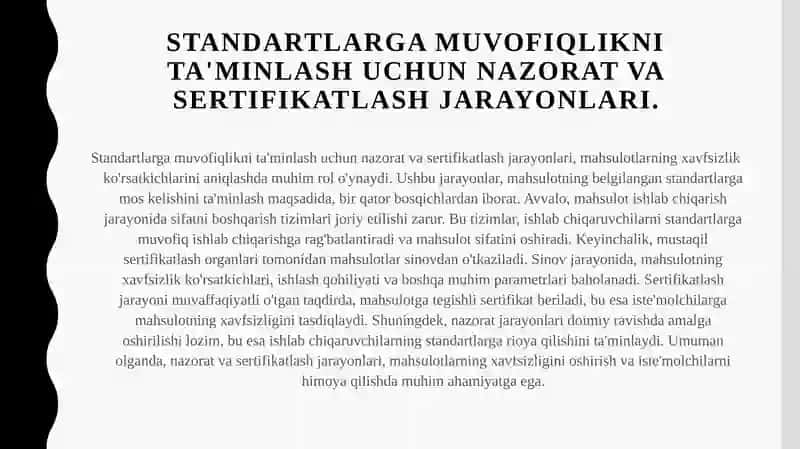 Mahsulot xavfsizligini baholash uchun zarur bo'lgan asosiy ko'rsatkichlar va metodologiyalar 4