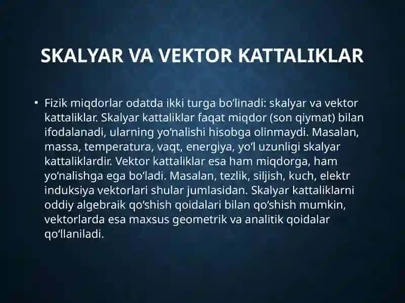 Vektorlar va harakatlarni qo‘shish 4
