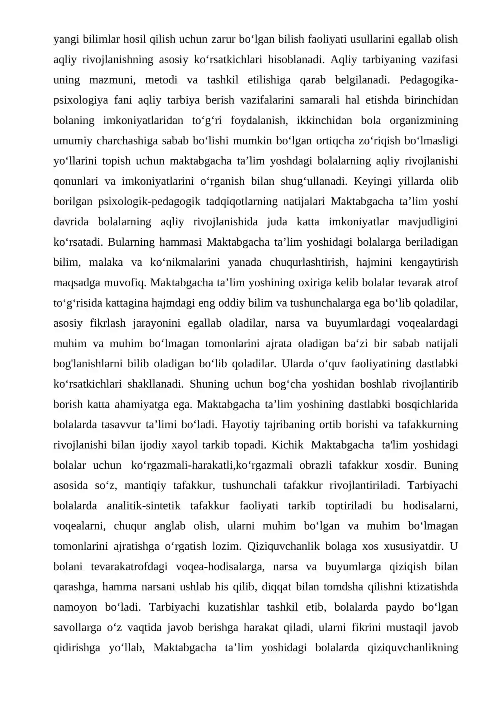Maktabgacha ta’lim tashkilotlarida aqliy tarbiyani tashkil etish 4