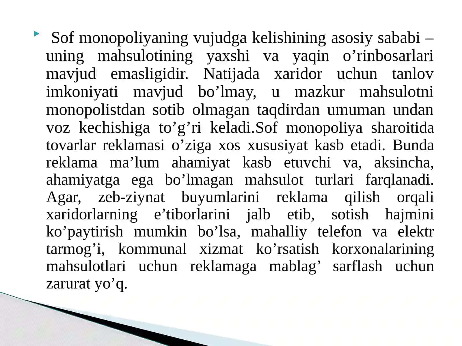 Monopoliyani tartibga solish va adolatli raqobatni ta’minlash siyosati 4