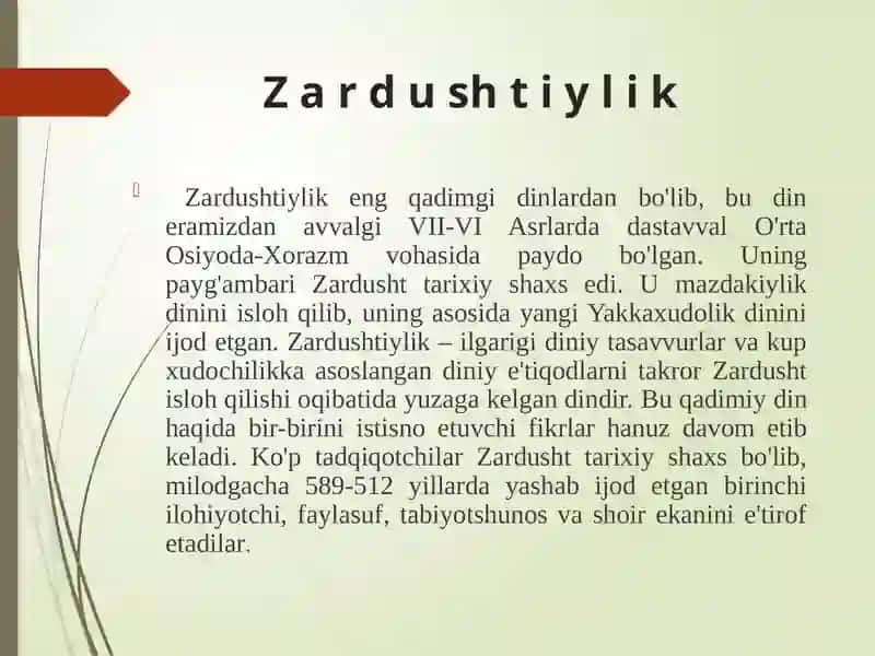Zardushtiylik Dinining Vujudga Kelishi va Tarixiy Sharoit 4