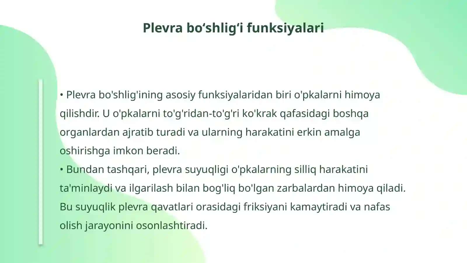 Plevraboʻshligʻifunksiyasivaplevraboʻshligʻinidrenajlashusullari 4