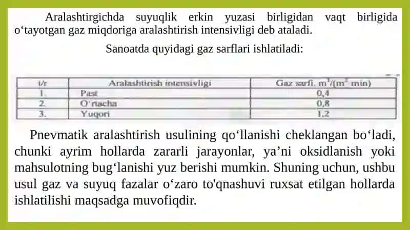 MAVZU. ARALASHTIRISH MOSLAMALARI 4