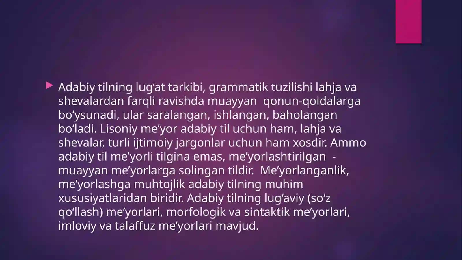 Sohatilda adabiy til va uning me'yori 4