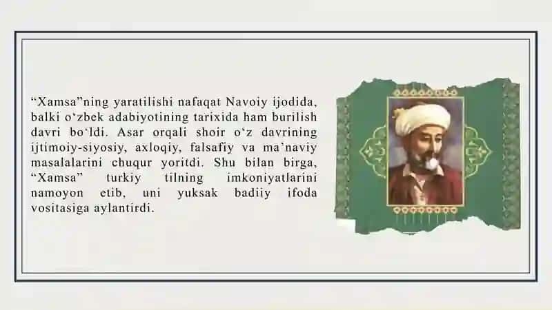 ALISHER NAVOIY "XAMSA"SI TARKIBIDAGI 
DOSTONLAR TAHLILI 4