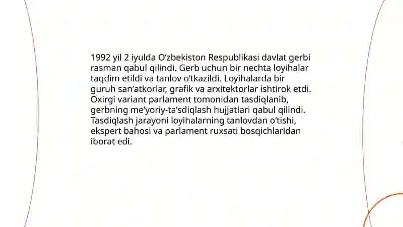 Oʻzbekiston Respublikasi davlat ramzlarining qabul qilinishi 4
