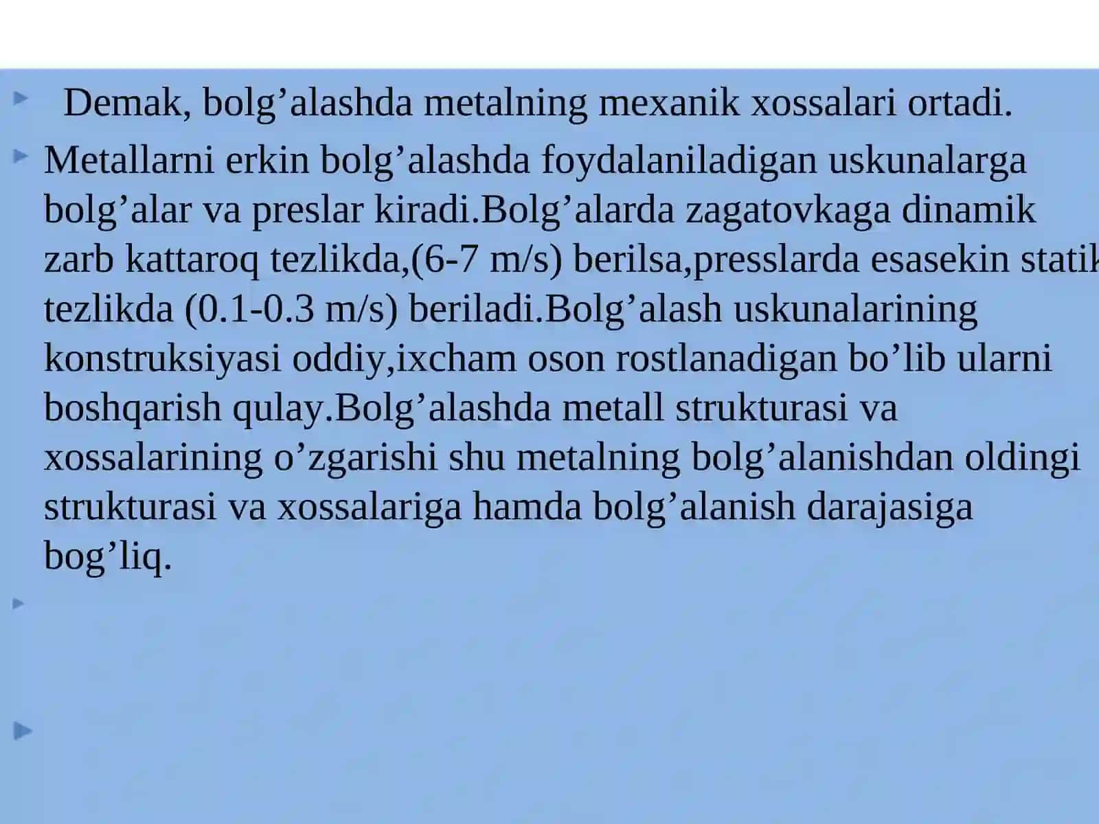 Metallarni bolg‘alash 4