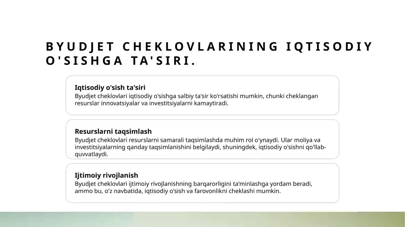Byudjet cheklanganligi va byudjet tenglamasi 4