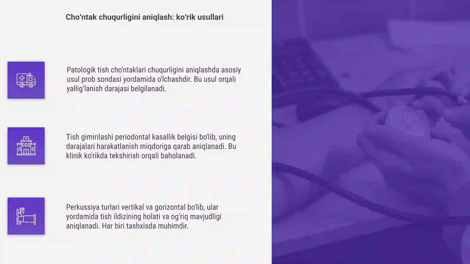 Patologik tish cho'ntagining chuqurligini aniqlash 4