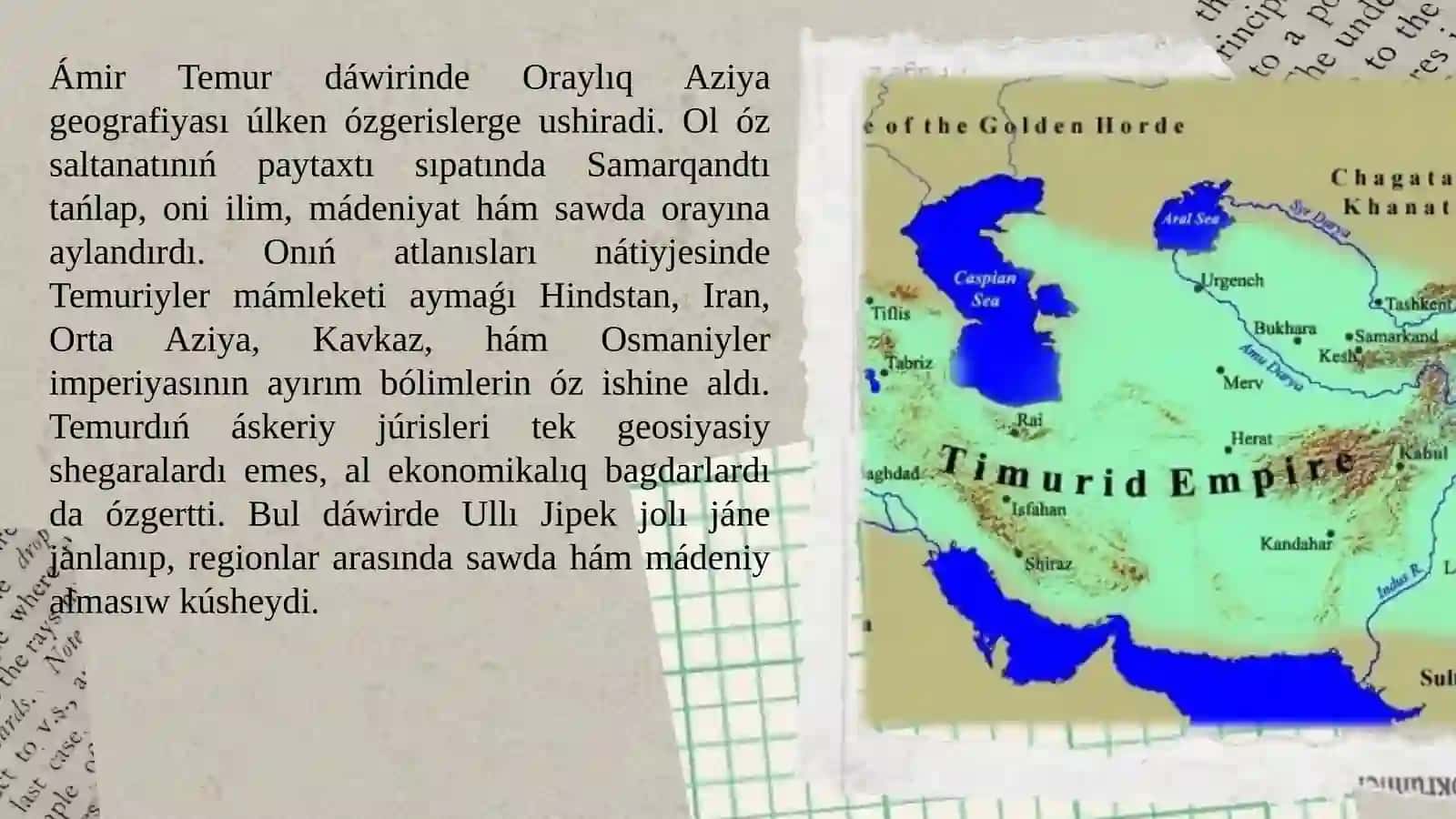 Amir Temur hám temuriyler dawiri tariyxiy geografiyasi 4
