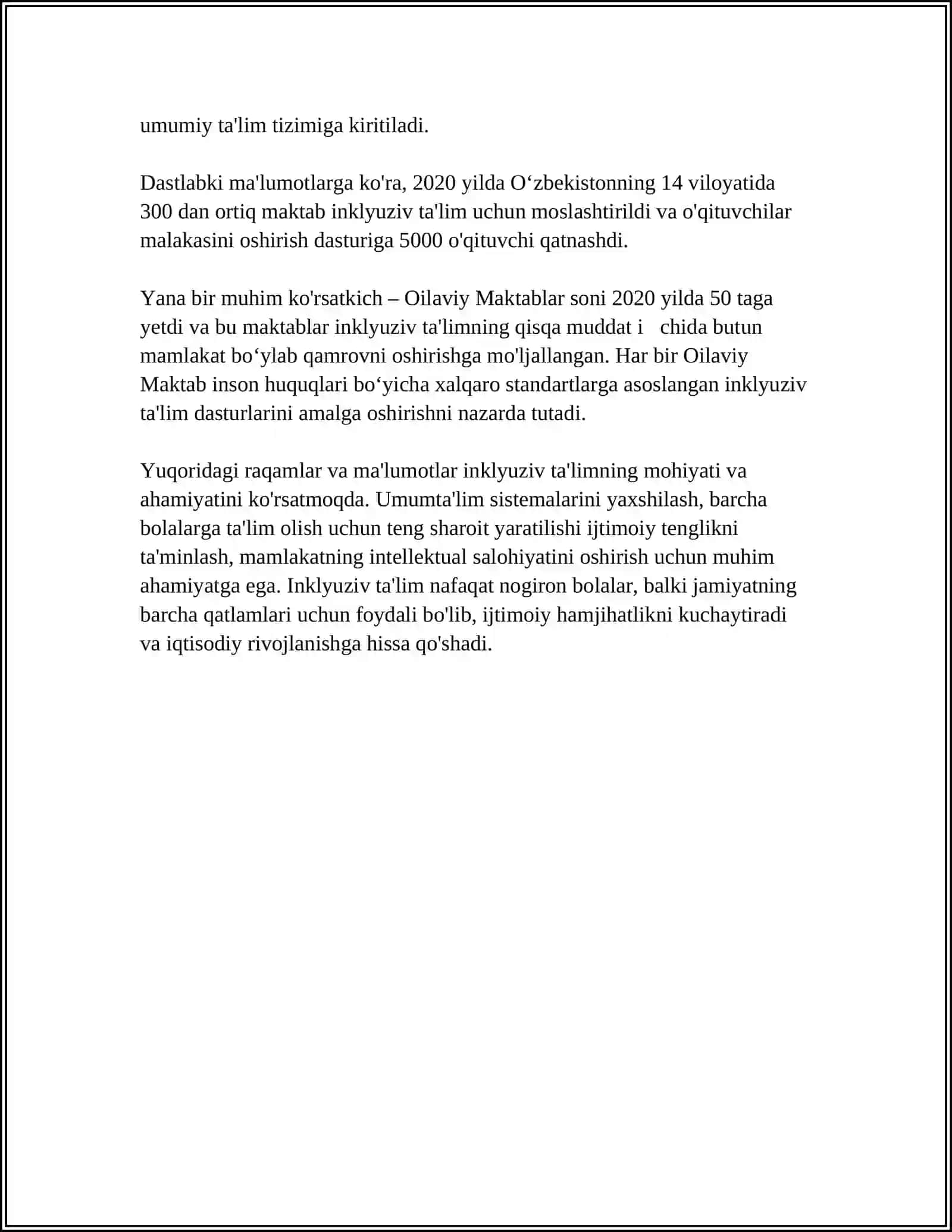 INKLYUZIV TA'LIMNI TASHKIL ETISHDA PEDAGOGLARNING ROLI VA VAZIFALARI MARLEE MATLIN 4