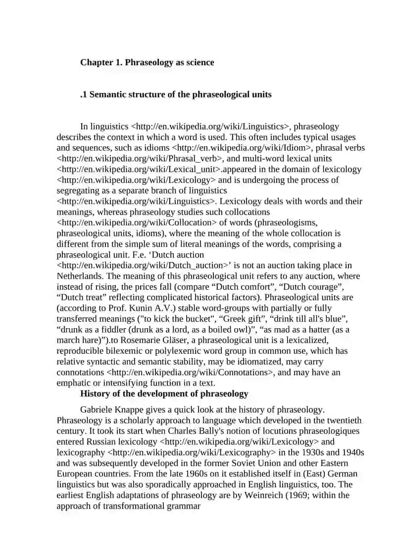 Functioning of Articles in Stable Phraseological Units 4
