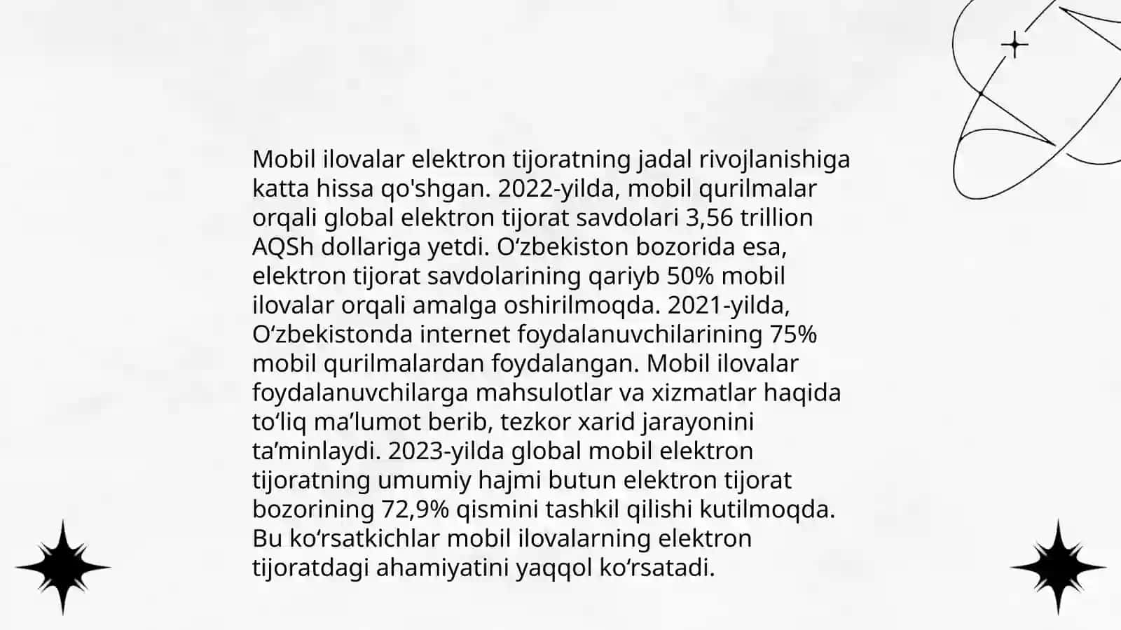 Mobil platformalarning elektron tijorat tizimidagi o'rni 4