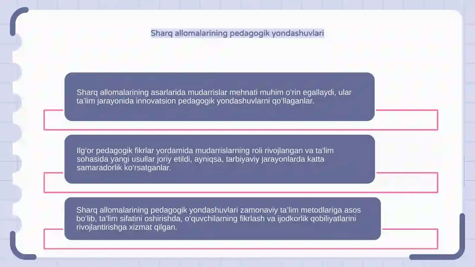 Sharq allomalarining asarlarida mudarrislar mehnati to‘g‘risida ilg‘or pedagogik fikrlar 4