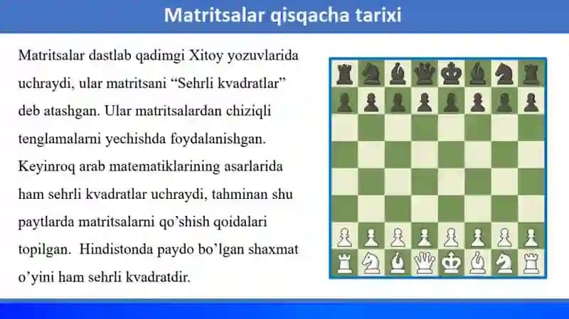 Matritsalar algebrasi 4