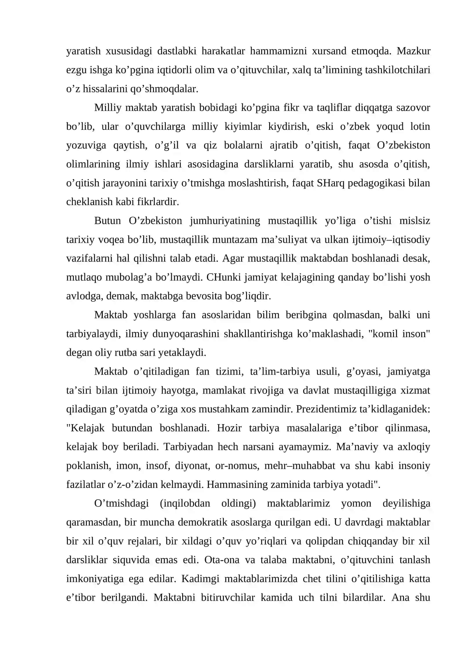 O’ZBEKISTONDA XALQ TA’LIMI TIZIMI VA UNING TUZILISHI 4