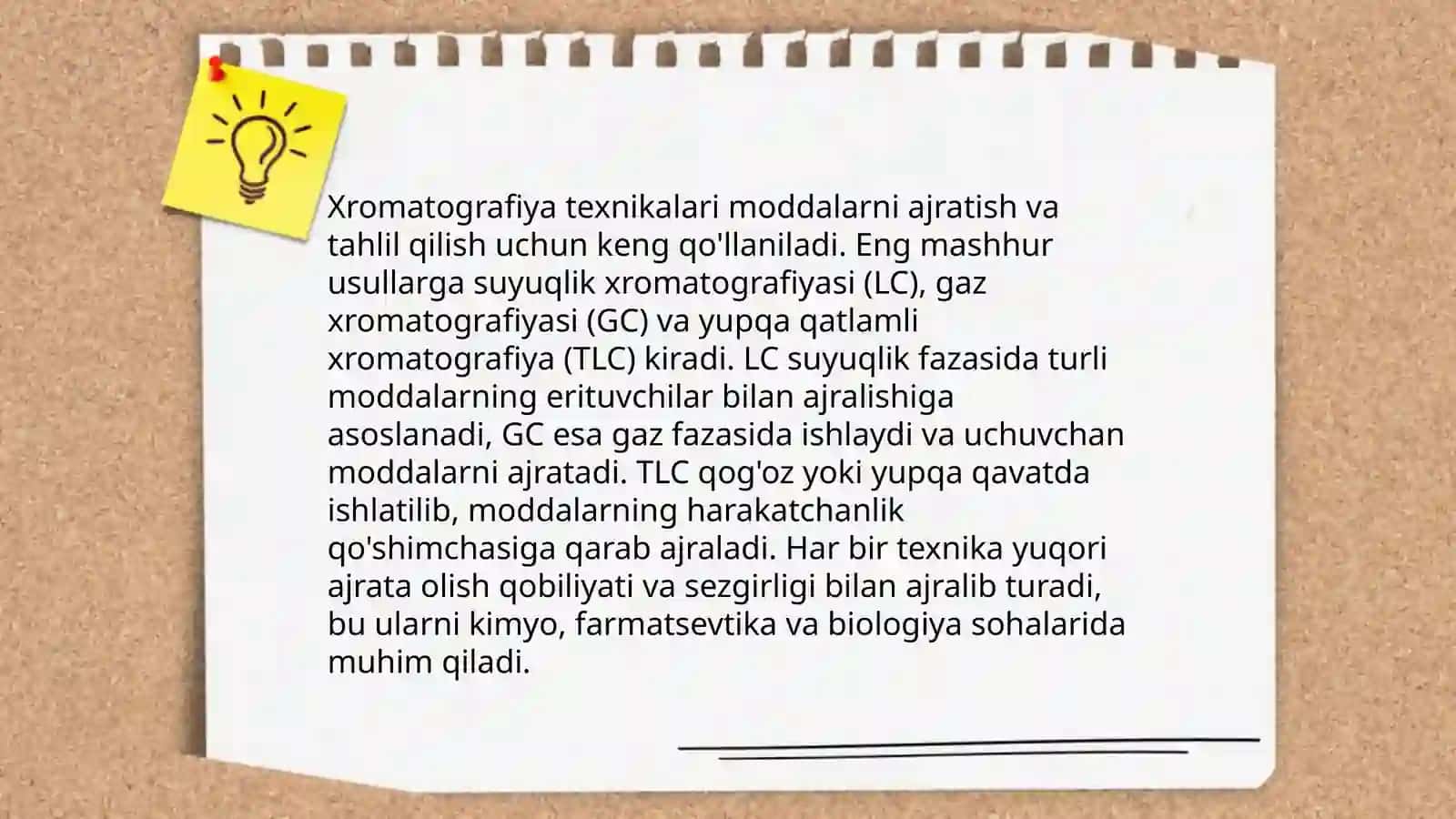 Tovarlar kimyosida qo'llaniladigan fizik va kimyoviy usullar 4