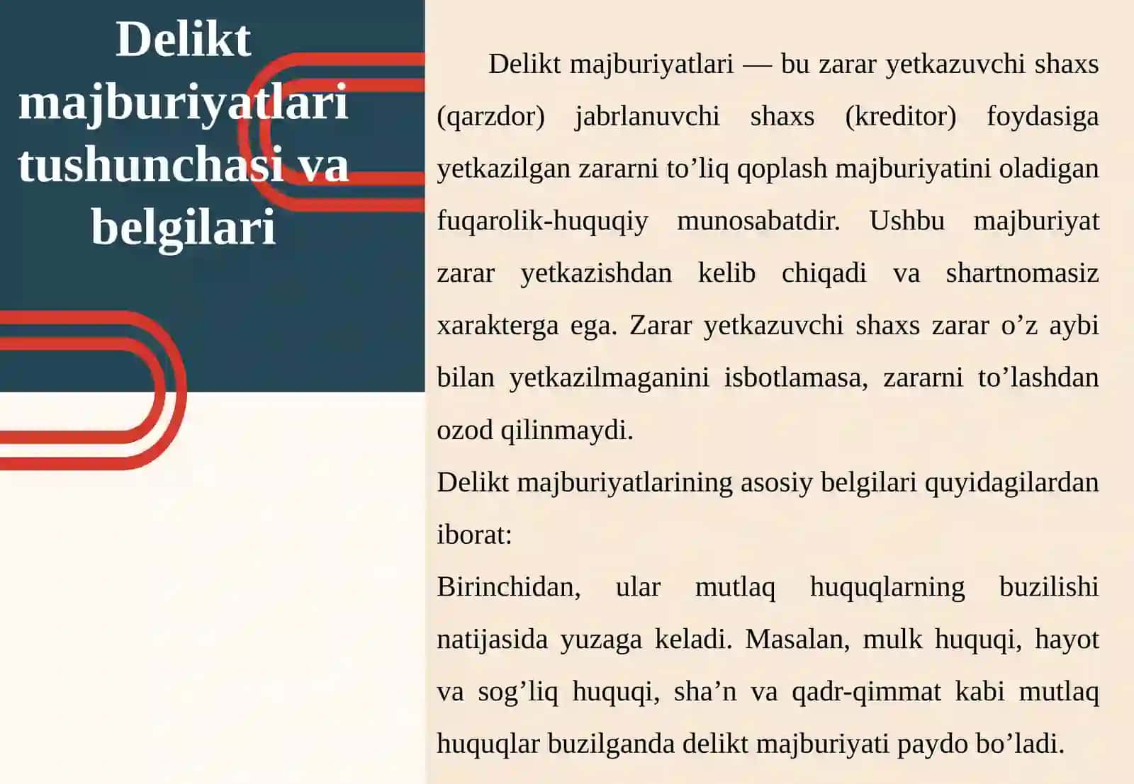 Majburiyatlar(deliktmajburiyatlari)tushunchasi 4