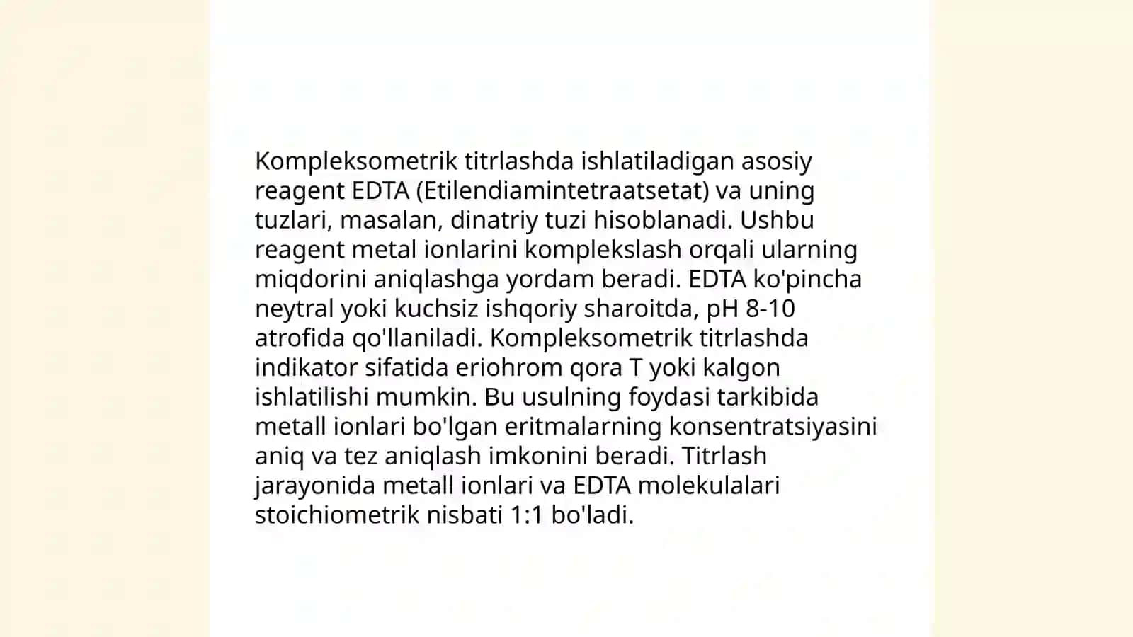 Kompleksometrik titrlashning mohiyati 4