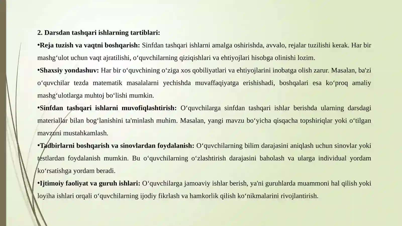 Sinfdan tashqari ishlar 4