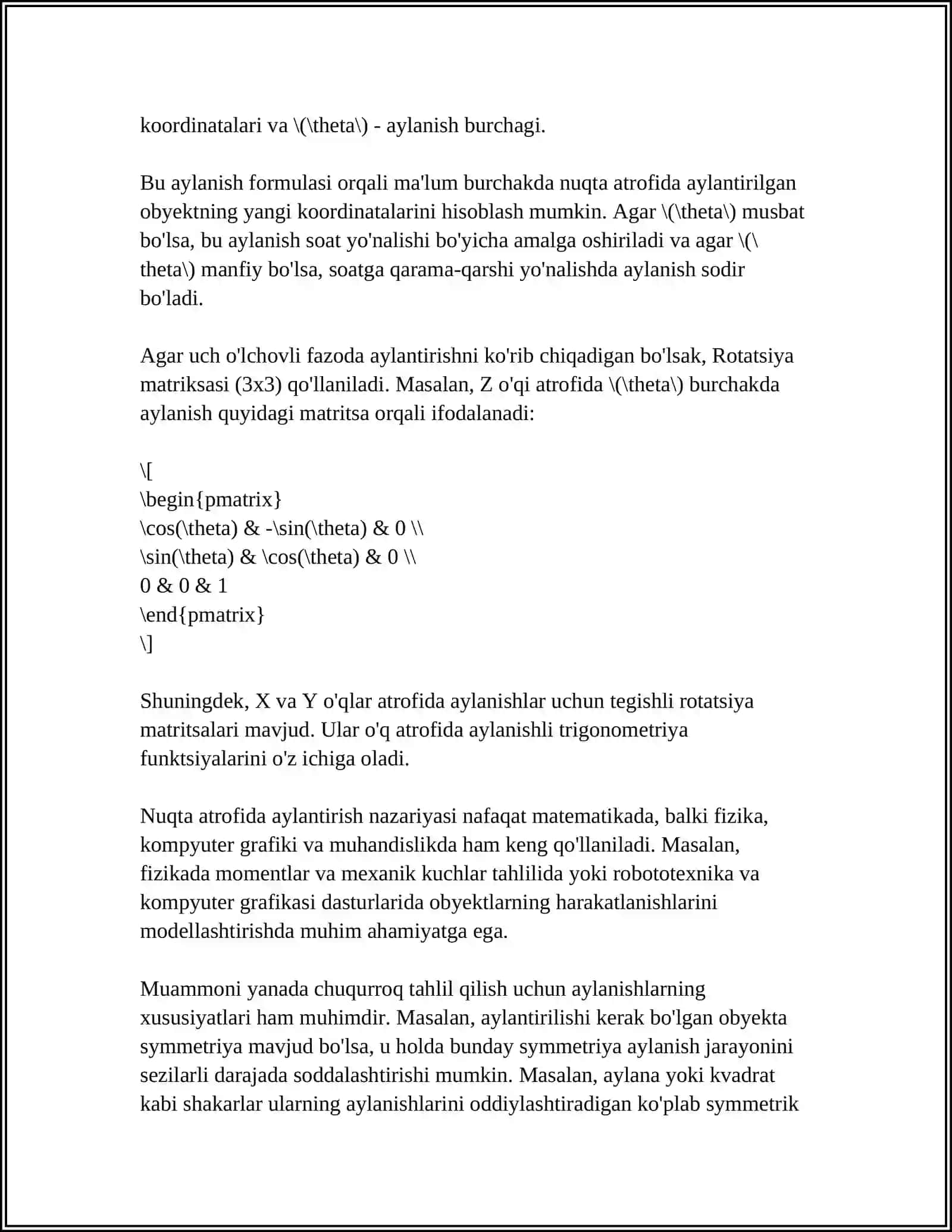 NUQTA ATROFIDA AYLANTIRISH BURISH 4