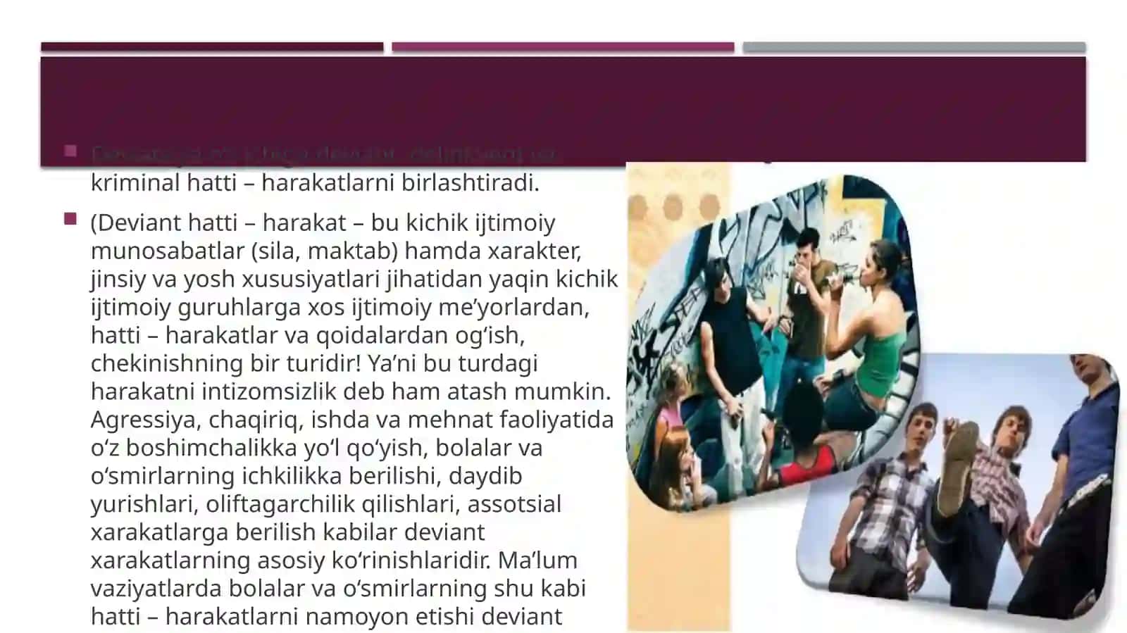 Ijtimoiy pedagogika va pedagogik sotsiologiyada "me'yor" va "me'yordan og'ishish" tushunchasi 4