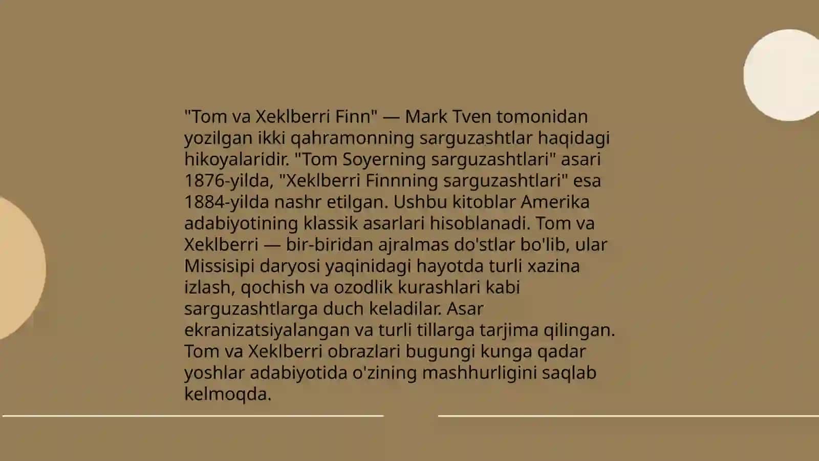 Tom Sawyerning Sarguzashtlari 4