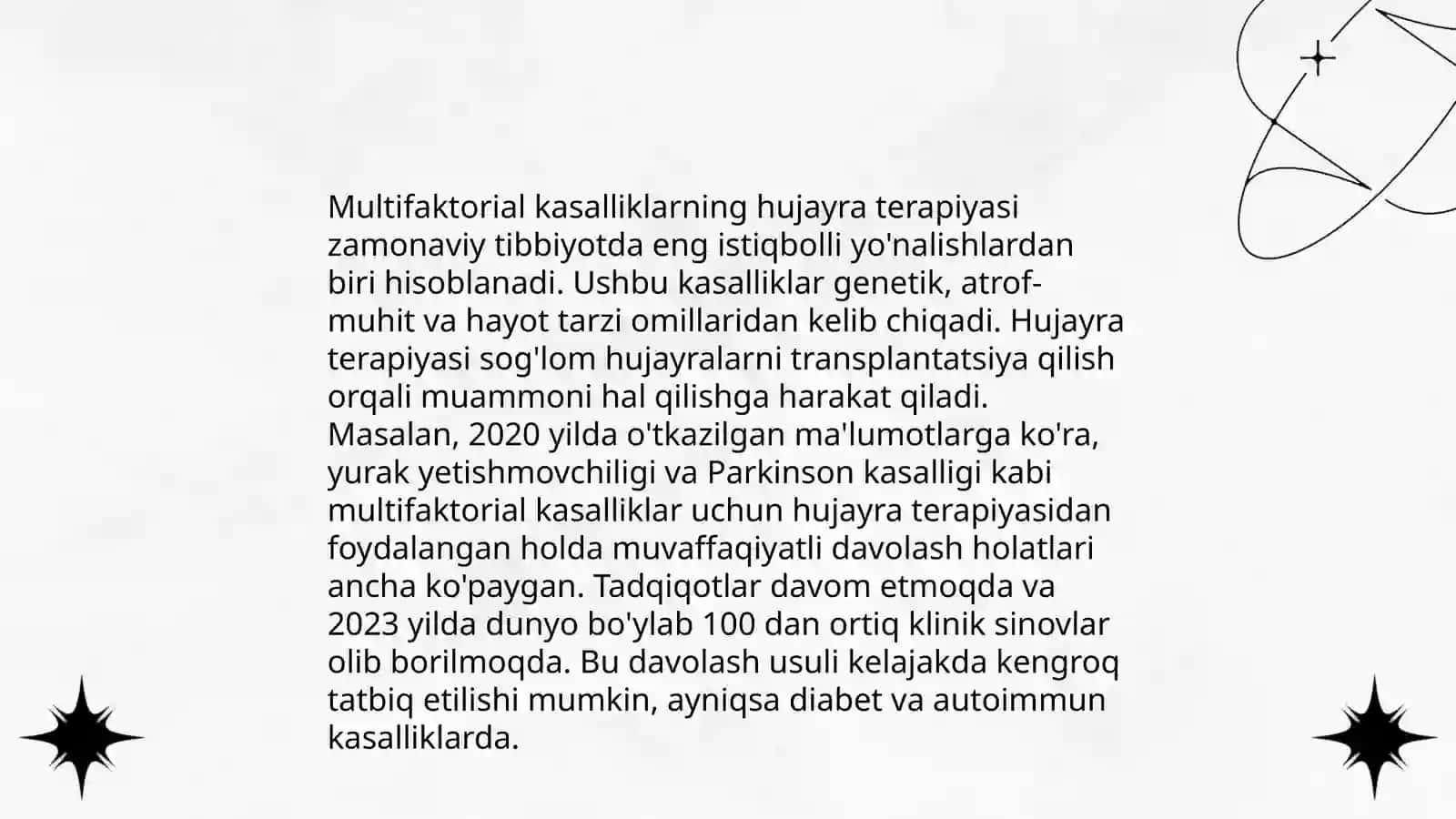 Monogen hám multifaktorial kasaliklarning gen va hujayra terapiyası 4