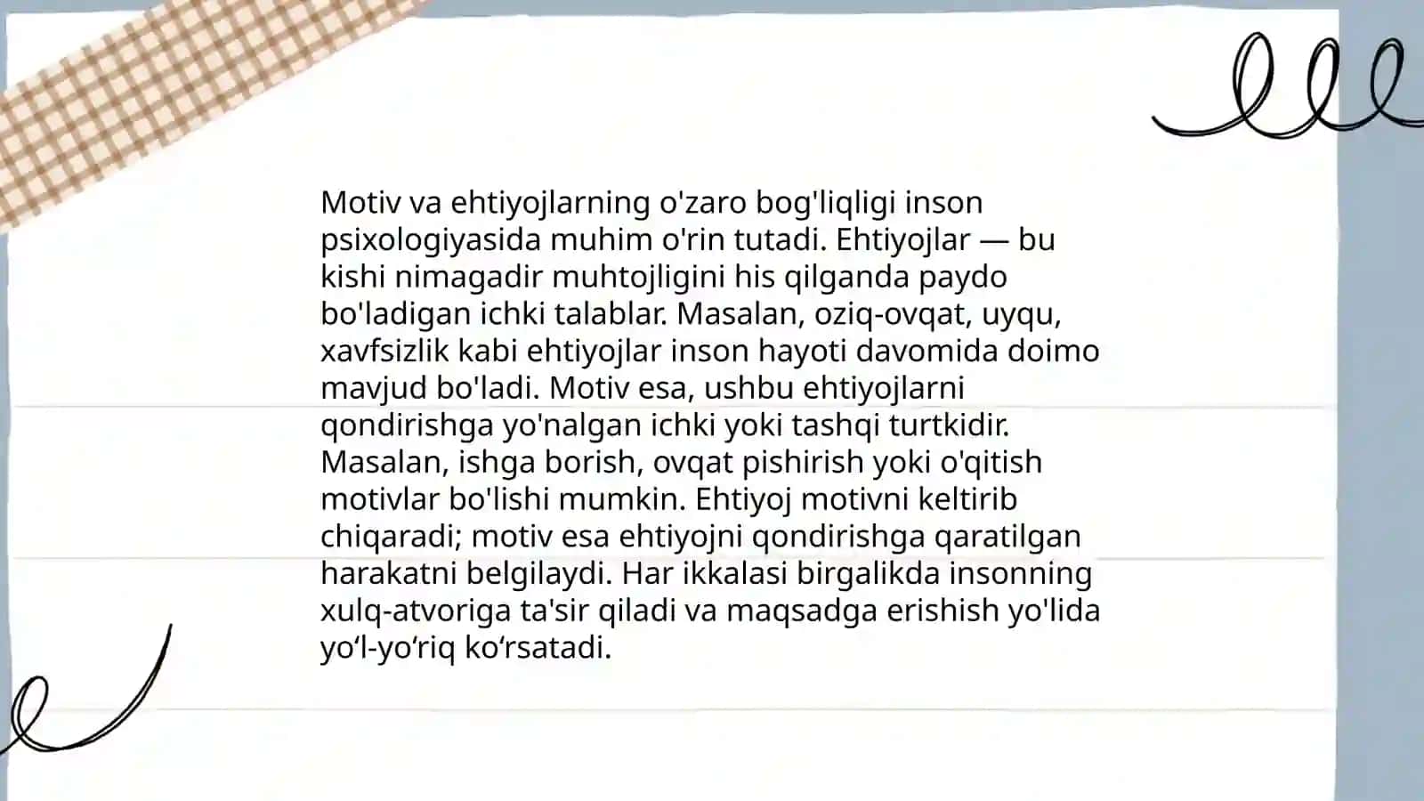 Motiv va motivatsiya va hissiyotning namoyon boʻlishi 4