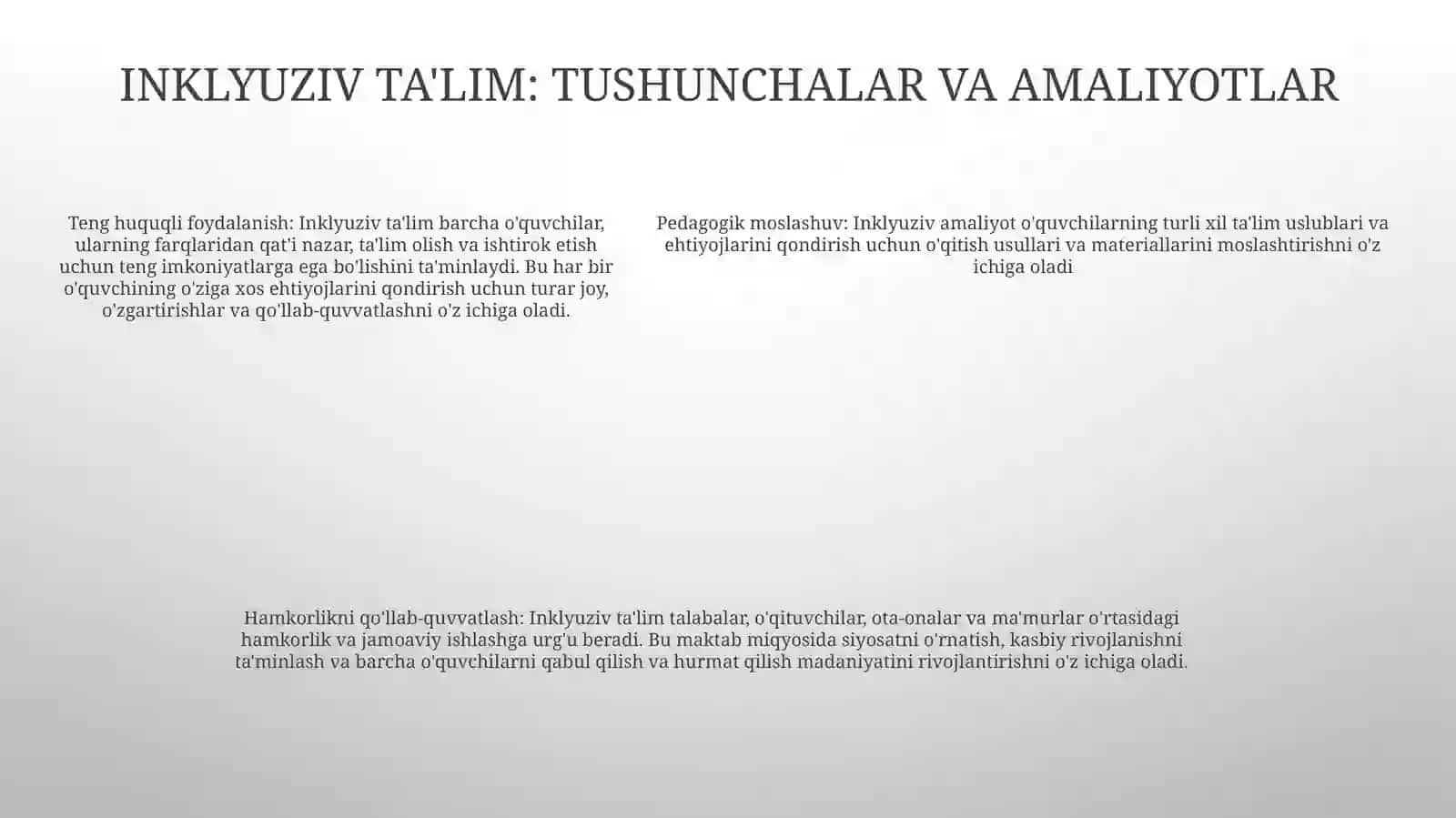 Turli YoʻNalishdagi Ilmiy Tadqiqotlar Nklyuziv TalimMuammolariniOʻRganish 4